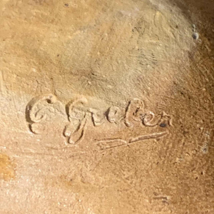 CHARLES GREBER, Vide Poche en Grès, Sculpture Animalière au Caméléon, ca 1930