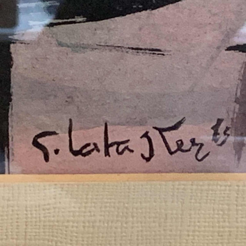 Drawing-Watercolor, Gouache on paper signed by Ger LATASTER and dated (19)65