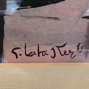 Drawing-Watercolor, Gouache on paper signed by Ger LATASTER and dated (19)65