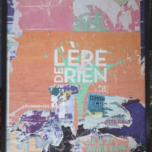 DAG, oeuvre Street Art, affiche découpée “L'ère de rien“, ca 2019