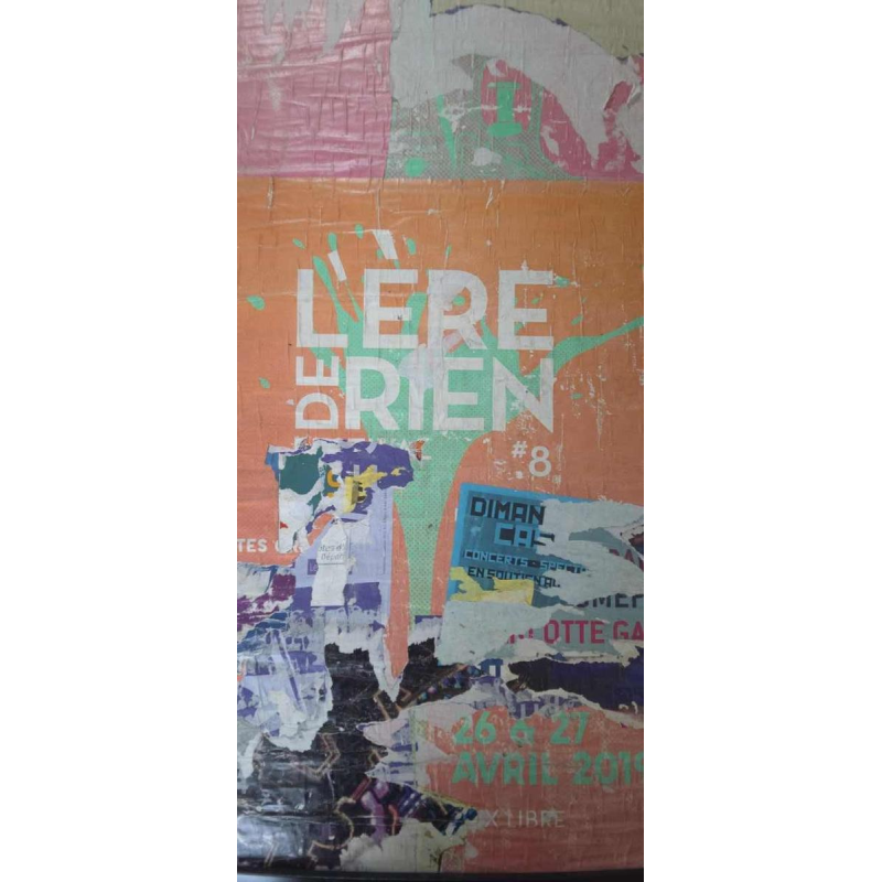 DAG, Street Art work, cut-out poster ‘L'ère de rien’, ca 2019 (The era of nothing)