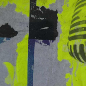 DAG, straatkunst, gescheurd posterpapier, 2023