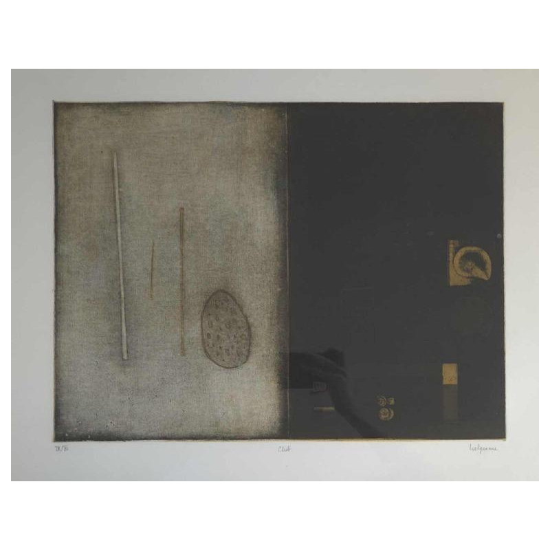 Gabriel Belgeonne ‘Club’ silkscreen print on paper numbered IX / XII, ca 1980