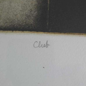 Gabriel Belgeonne ‘Club’ silkscreen print on paper numbered IX / XII, ca 1980