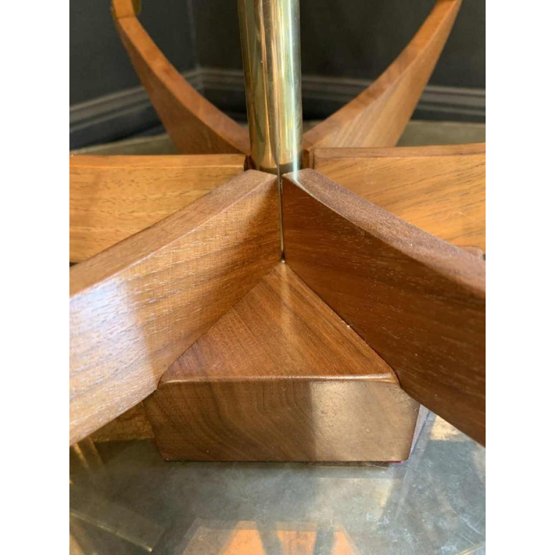 ADRIAN PEARSALL / MODELINE USA Architectural Table Lamp brass / Walnut 1950s