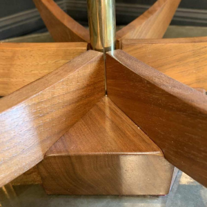 ADRIAN PEARSALL / MODELINE USA Lampe à Poser Architecturale laiton & Noyer 1950s