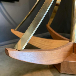 ADRIAN PEARSALL / MODELINE USA Architectural Table Lamp brass / Walnut 1950s