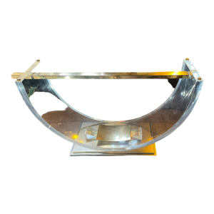 CHARLES HOLLIS JONES, Lucite & Brass Hollywood Dining Table, 1970s