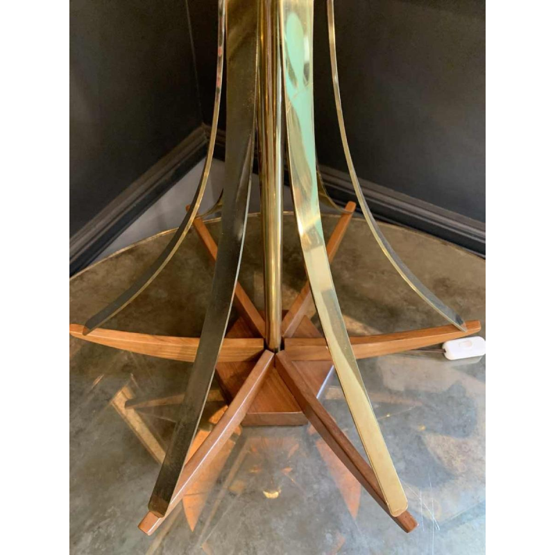 ADRIAN PEARSALL / MODELINE USA Architectural Table Lamp brass / Walnut 1950s