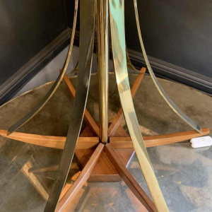 ADRIAN PEARSALL / MODELINE USA Lampe à Poser Architecturale laiton & Noyer 1950s