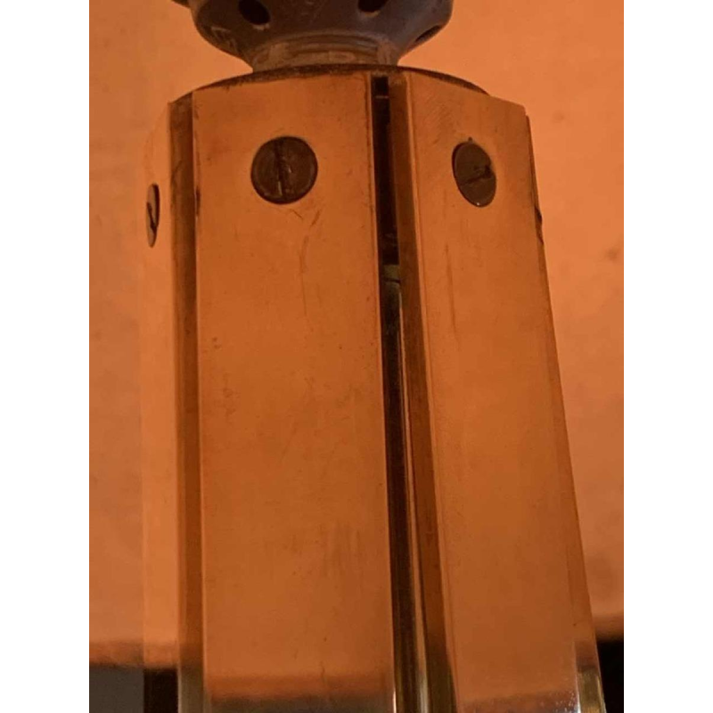 ADRIAN PEARSALL / MODELINE USA Architectural Table Lamp brass / Walnut 1950s