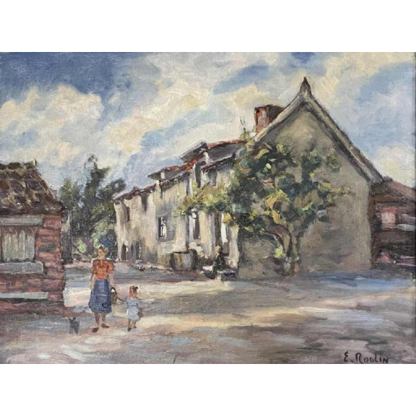 Émile ROULIN « Vieille maison à Halloy (Ciney) »