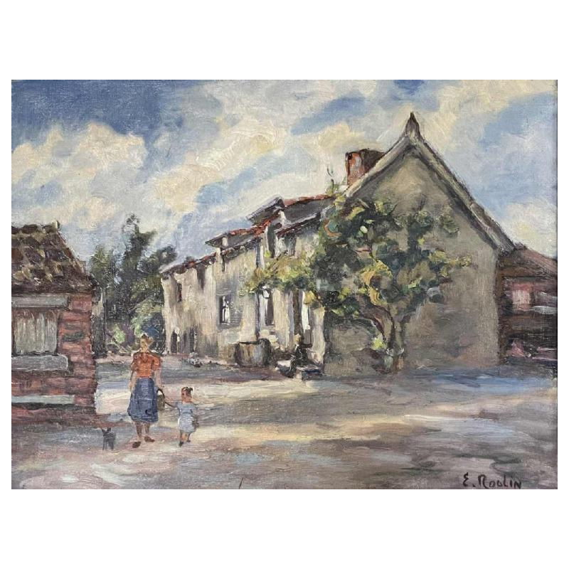 Émile ROULIN « Vieille maison à Halloy (Ciney) »