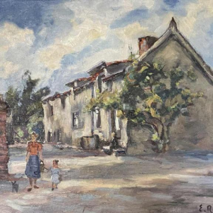 Émile ROULIN « Vieille maison à Halloy (Ciney) »