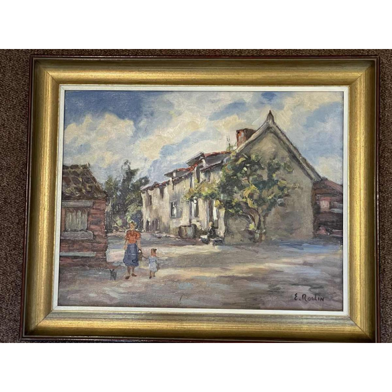 Émile ROULIN « Vieille maison à Halloy (Ciney) »