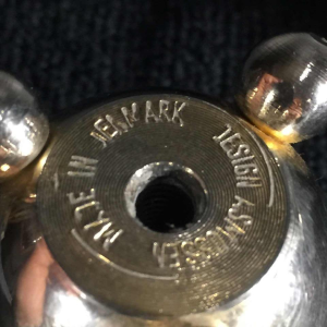 Hugo Asmussen, set of 2 candlesticks (Denmark), alpaca (bronze), circa 1960