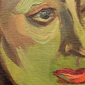 LUC PEROT 'Colette' portait de femme Fauviste, oil on canvas 1947