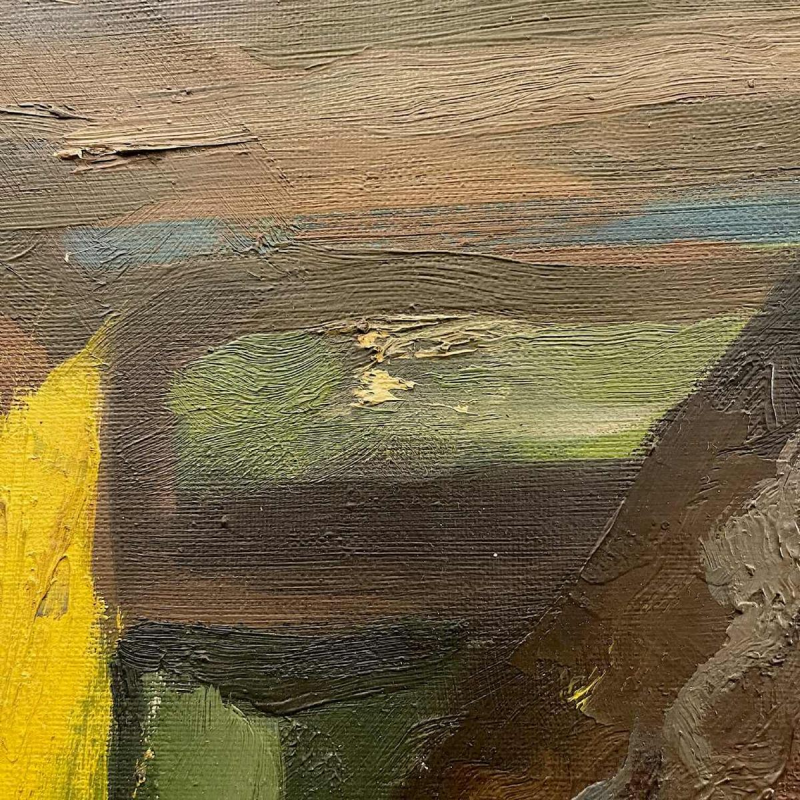 LUC PEROT 'Colette' portait de femme Fauviste, oil on canvas 1947