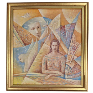 Lachezar Yavrukov, figuratief schilderij, olieverf op doek, 1996
