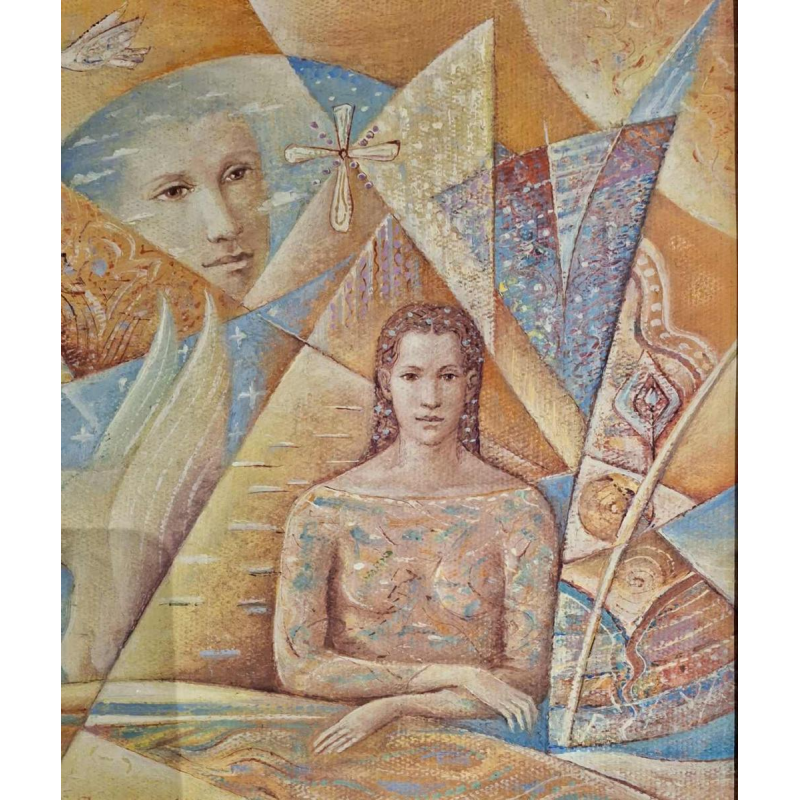 Lachezar Yavrukov, figurative painting, oil on canvas, 1996