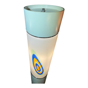 ALESSANDRO PIANON pour VISTOSI Murano, lampe lampadaire, verre Murrina, ca 1970