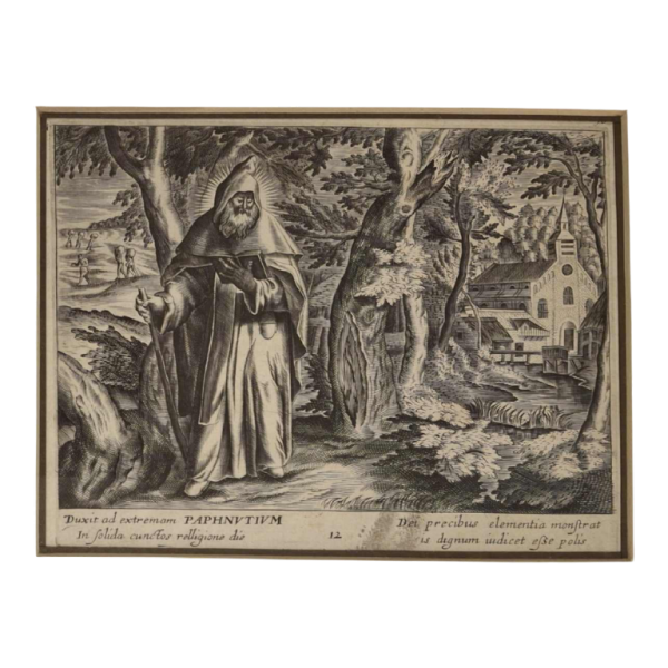 Set of 4 engravings on paper, 17th c and 19th c