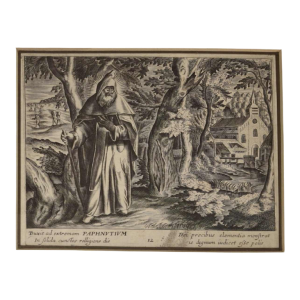 Set van 4 gravures op papier, 17e en 19e eeuw