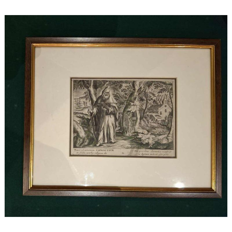 Set van 4 gravures op papier, 17e en 19e eeuw