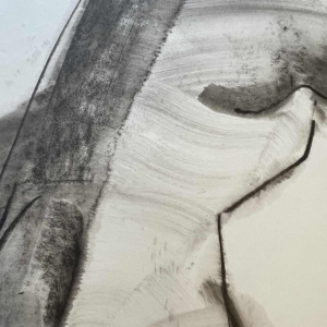 GEORGES (Géo) DE VLAMYNCK Nu de Femme Abstrait C painting / mixed media, charcoal ink chalk on wet paper