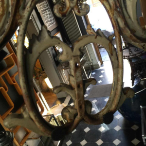 Pair of large silver Louis XV Rocaille wall sconces 30 inch, stuccoed wood, 1940