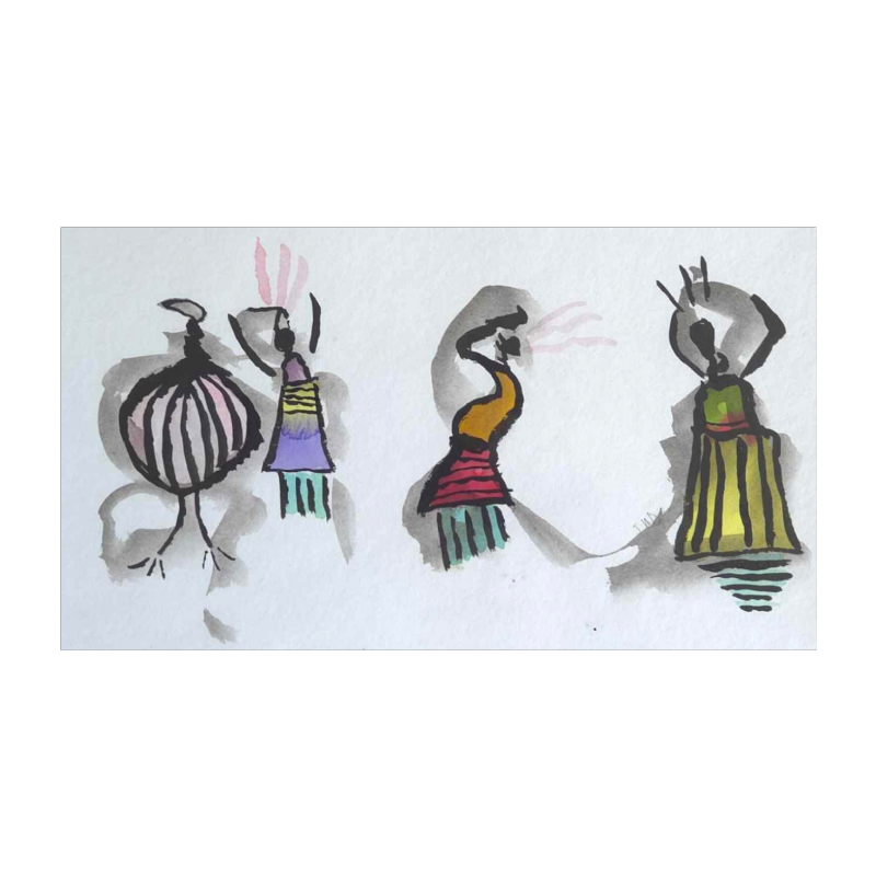 Joaquim Hernandez Dispaux, watercolour on paper, 21st c
