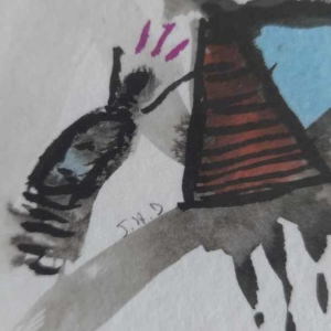 Joaquim Hernandez Dispaux, aquarelle sur papier 2019