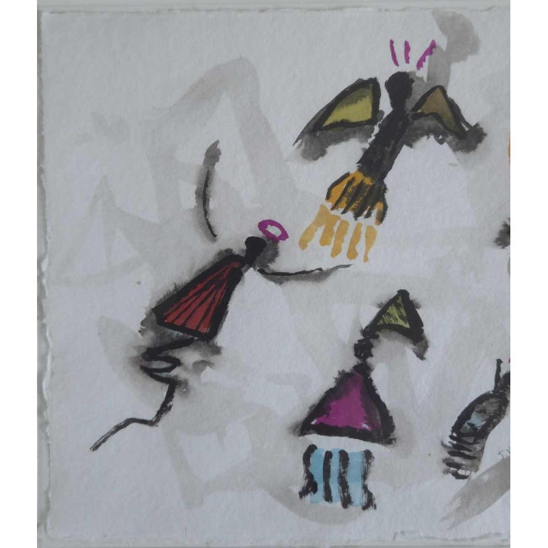 Joaquim Hernandez Dispaux, aquarel op papier 2019