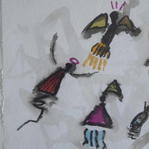 Joaquim Hernandez Dispaux, aquarel op papier 2019