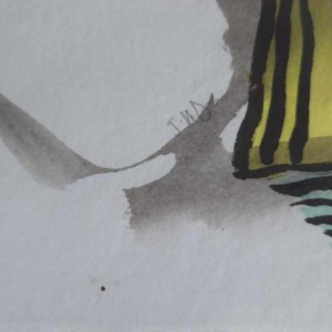 Joaquim Hernandez Dispaux, aquarel op papier, 21e eeuw