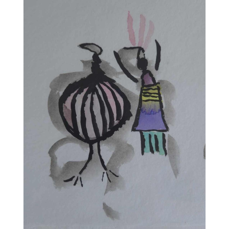 Joaquim Hernandez Dispaux, watercolour on paper, 21st c