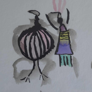 Joaquim Hernandez Dispaux, aquarel op papier, 21e eeuw