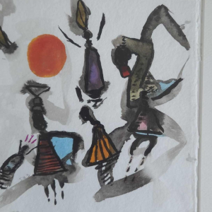 Joaquim Hernandez Dispaux, watercolour on paper 2019