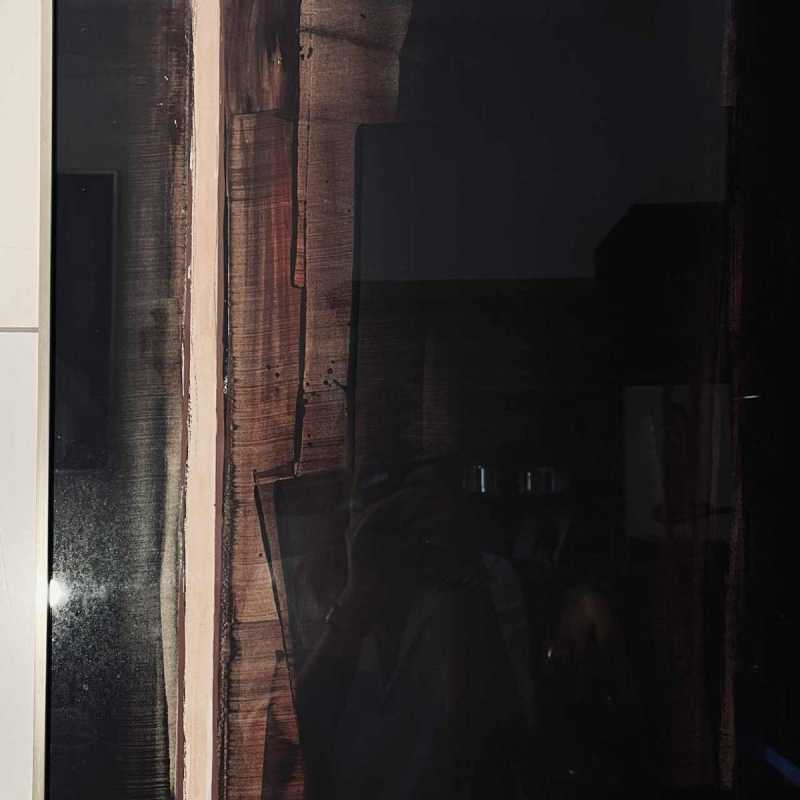 Serge Detriaux “Espoir d'un songe“ tableau abstrait huile sur panneau, ca 1970