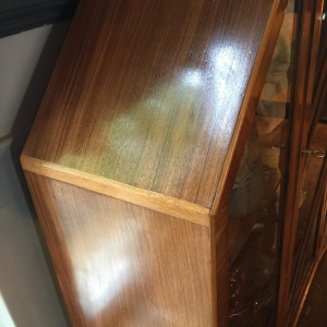 Art Deco Exotic Burl Walnut Showcase