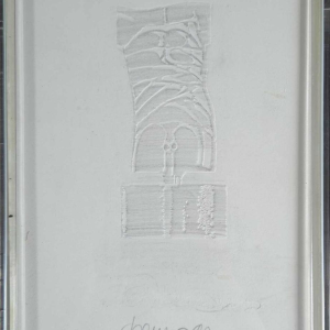 Miguel Berrocal, drawing on waffle paper, 20th c