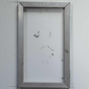 André Navez, abstract schilderij, cement op staal, 2023