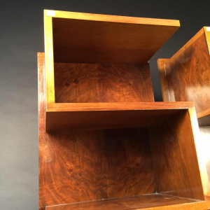 Paire de chevets Art Déco en noyer - Style De Coene - circa 1930