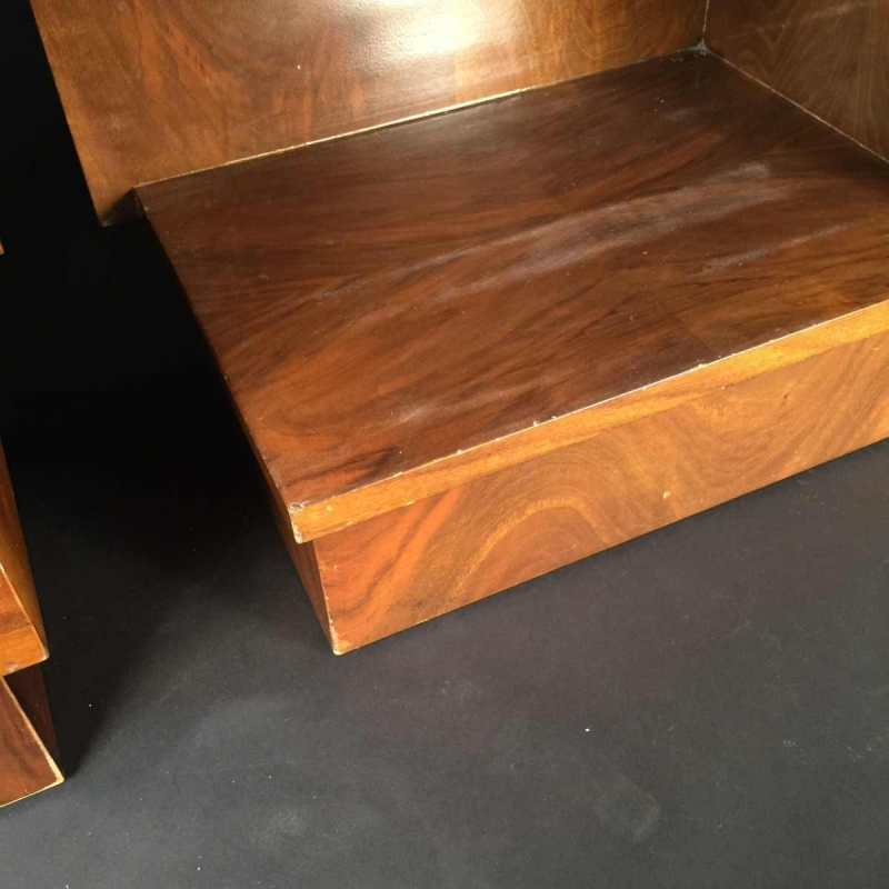 Paire de chevets Art Déco en noyer - Style De Coene - circa 1930