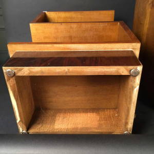 Paire de chevets Art Déco en noyer - Style De Coene - circa 1930