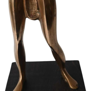 Gestileerd standbeeld van gepolijst messing, Karl Hagenauer stijl, ca 1950