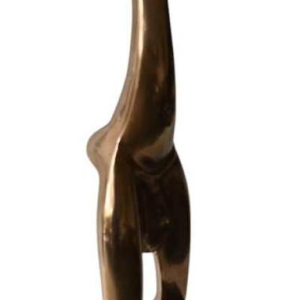 Statue africaniste en laiton poli, style Karl Hagenauer, ca 1950