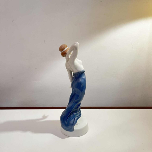 BERTHOLD BOEHS pour ROSENTHAL 'Danseuse ionienne' Sculpture Art Nouveau 1913, porcelaine émaillée, figurine femme K201