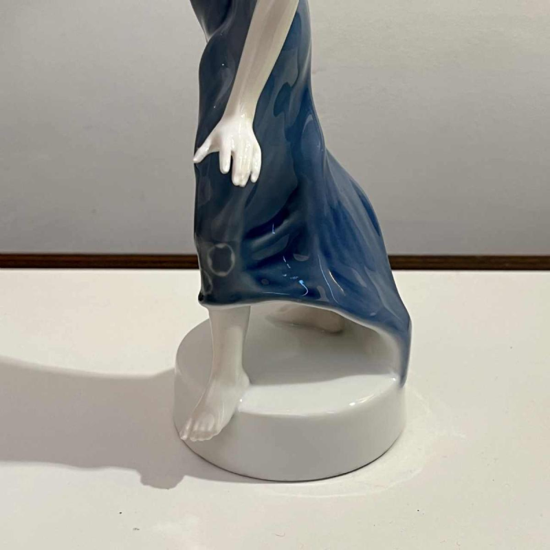 BERTHOLD BOEHS for ROSENTHAL Ionian Dancer Art Nouveau sculpture 1913, enamelled porcelain, female figurine K201