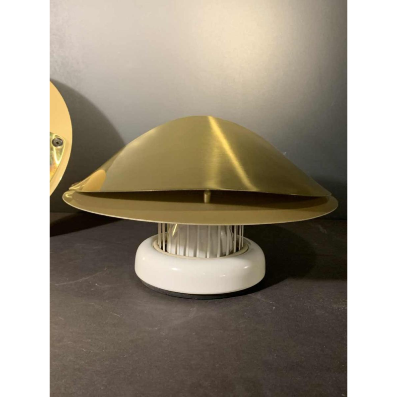 ACHILLE CASTIGLIONI pour FLOS " Giovi ", Paire d'appliques Laiton doré, 1982